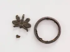 Garment ornament: butterfly (fragments), Goryeo period, 12th-13th century. Creator: Unknown