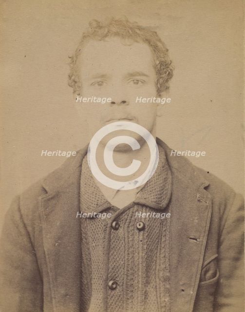 Garnier. Anatole, Auguste. 18 ans, né à Montereau (Seine & Marne). Orfèvre. Anarchiste. 1/..., 1894. Creator: Alphonse Bertillon.
