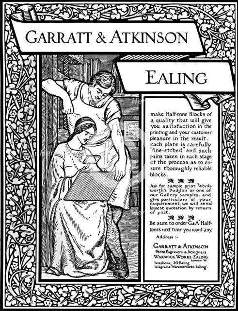 'Garratt & Atkinson advert', 1907. Artist: Garratt & Atkinson.