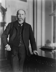 Garrett A. Hobart, three-quarter length portrait, standing, facing front, between 1897 and 1899. Creator: Frances Benjamin Johnston
