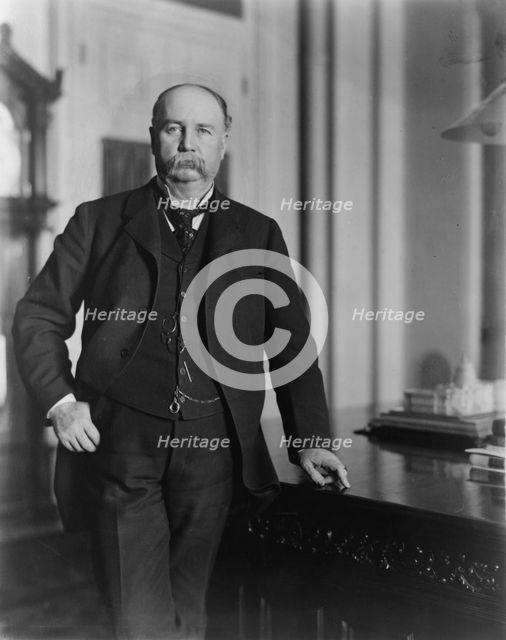 Garrett A. Hobart, three-quarter length portrait, standing, facing front, between 1897 and 1899. Creator: Frances Benjamin Johnston.
