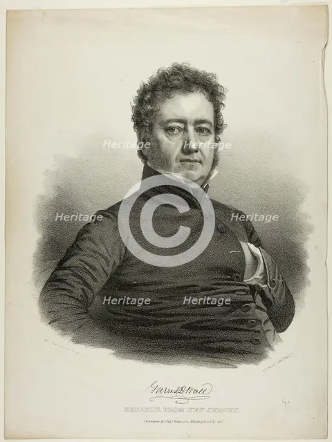 Garrett D. Wall, Senator from New Jersey, c. 1840. Creator: Charles Fenderich.