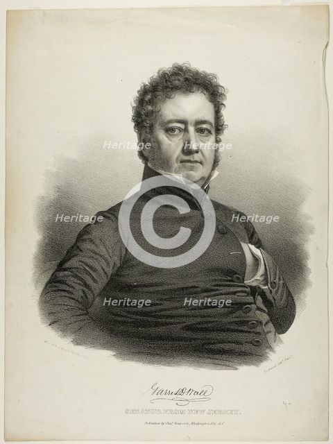 Garrett D. Wall, Senator from New Jersey, c. 1840. Creator: Charles Fenderich.