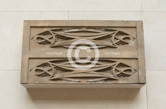 Garrick Theatre: Block of stringcourse from first floor loggia, 1891/92 (demolished 1961). Creator: Adler & Sullivan.