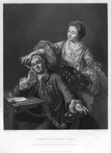 Garrick and his Wife 1757 (19th century).Artist: H Bourne