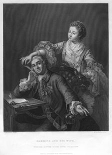 Garrick and his Wife 1757 (19th century).Artist: H Bourne