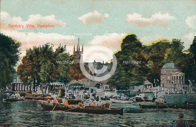 'Garrick's Villa, Hampton', c1910. Artist: Unknown.