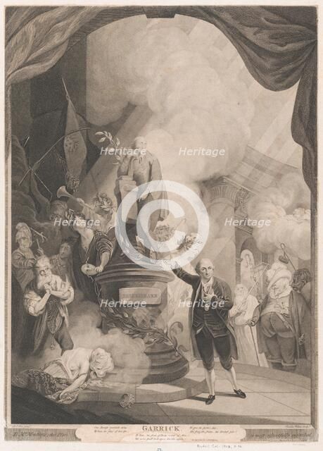 Garrick Speaking the Jubilee Ode, 1784. Creator: Caroline Watson.