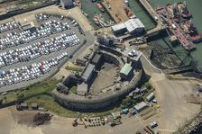 Garrison Point Fort, a coastal fort constructed in 1872, part of Sheerness defences, Kent, 2024. Creator: Damian Grady