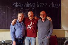 Gary Baldwin, Mike Bradley and Mick Hanson, Steyning Jazz Club, West Sussex, May 2016. Artist: Brian O'Connor