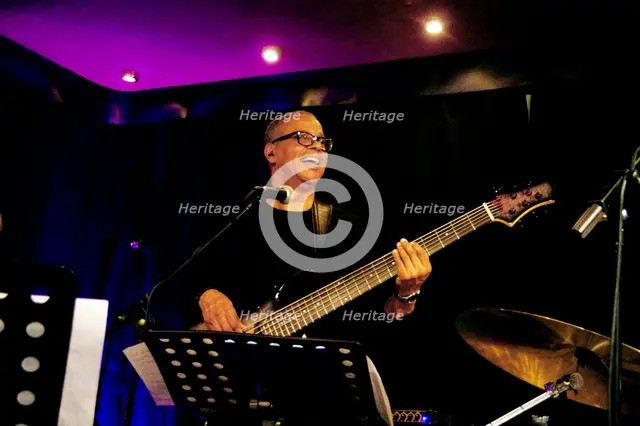 Gary Brown, Jose Neto Quartet, Verdict Jazz Club, Brighton, East Sussex, May 2025. Creator: Brian O'Connor.