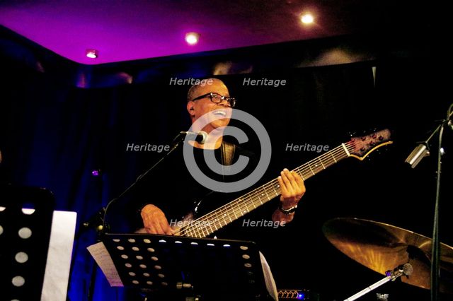 Gary Brown, Jose Neto Quartet, Verdict Jazz Club, Brighton, East Sussex, May 2025. Creator: Brian O'Connor.