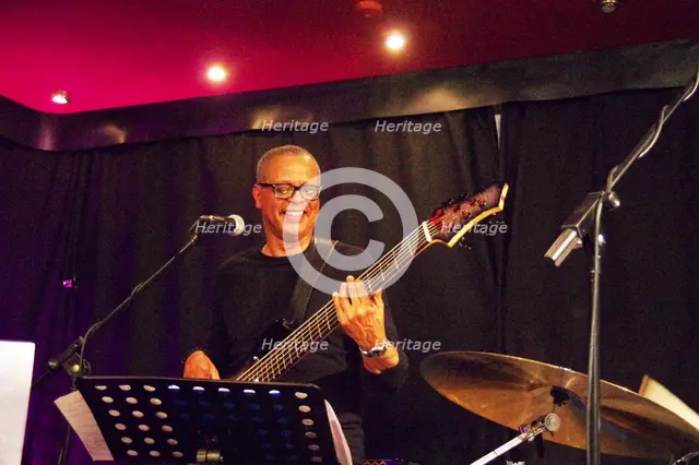Gary Brown, Jose Neto Quartet, Verdict Jazz Club, Brighton, East Sussex, May 2025. Creator: Brian O'Connor.