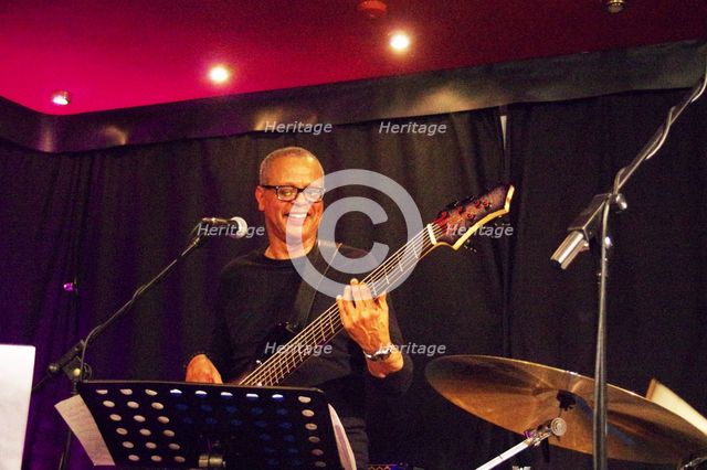 Gary Brown, Jose Neto Quartet, Verdict Jazz Club, Brighton, East Sussex, May 2025. Creator: Brian O'Connor.