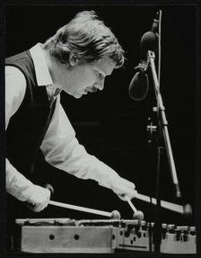 Gary Burton playing the vibraphone at the Forum Theatre, Hatfield, Hertfordshire, 25 November 1980. Artist: Denis Williams