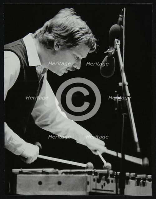 Gary Burton playing the vibraphone at the Forum Theatre, Hatfield, Hertfordshire, 25 November 1980. Artist: Denis Williams