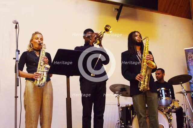 Gary Crosby Sextet, National Jazz Archive, Loughton, Essex, Oct 2023. Creator: Brian O'Connor.