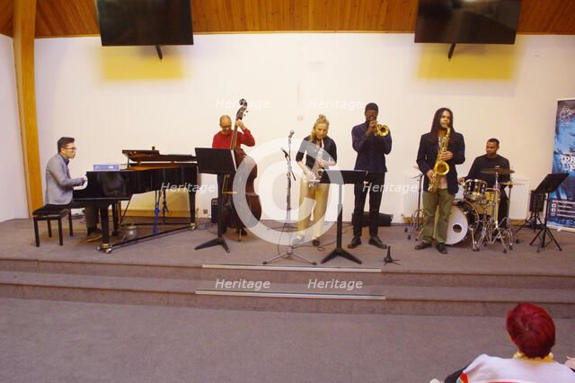 Gary Crosby Sextet, National Jazz Archive, Loughton, Essex, Oct 2023. Creator: Brian O'Connor.