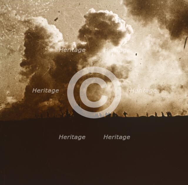 Gas attack, Verdun, northern France, c1914-c1918. Artist: Unknown.