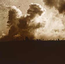 Gas attack, Verdun, northern France, c1914-c1918