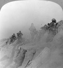 Gas Alarm!, Loos, France, World War I, c1915-c1918. Artist: Realistic Travels Publishers