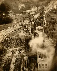 Gas explosion at Neunkirchen, Saarland, Germany, February 1933. Creator: Unknown