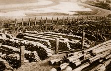 Gas shells at Luttre, Belgium, c1914-1919