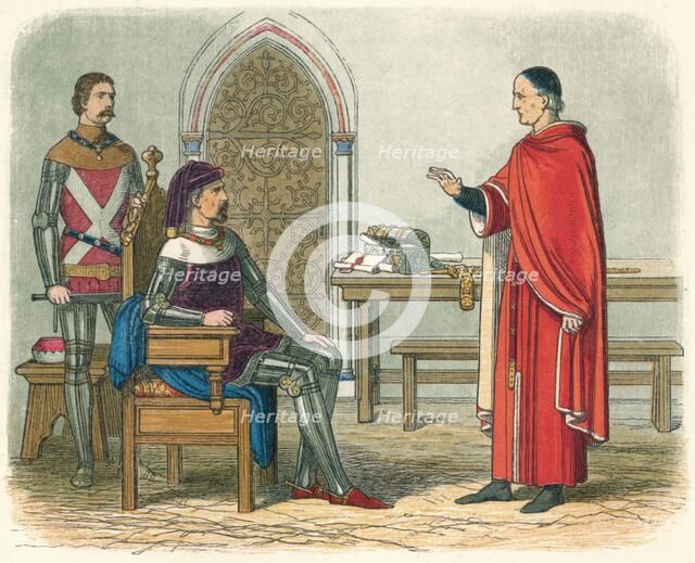 'Gascoigne refuses to sentence a prelate or peer', 1405 (1864). Artist: James William Edmund Doyle.