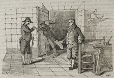 Gaspar Melchor de Jovellanos is released from...Bellver Castle on April 6, 1808, (1851). Creator: Unknown