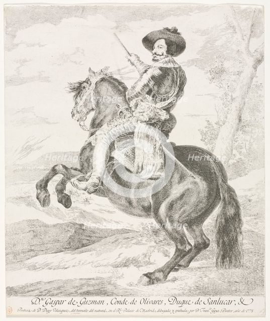 Gaspar de Guzman, 1778. Creator: Francisco de Goya (Spanish, 1746-1828).