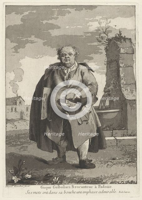 Gaspar Gribolari brocanteur à Padoue (Gaspar Gribolari, Second-Hand Dealer in Padua), 1775. Creator: Giovanni David.
