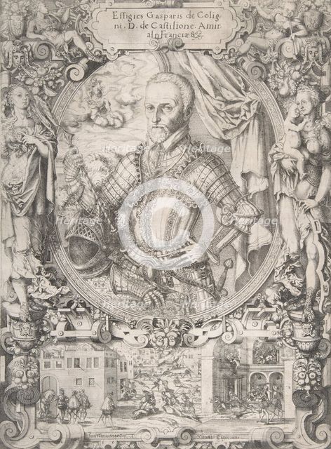 Gaspard de Coligny, Admiral of France, 1550-91. Creator: Jost Ammon.