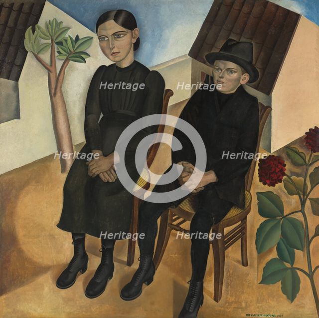 Gaston and His Sister, 1923. Creator: Gustave van de Woestijne.