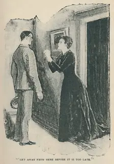 Get Away From Here Before It Is Too Late 1892. Artist: Sidney E Paget
