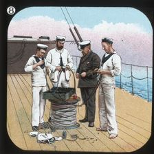 Getting Electric Light ready -- H.M.S. Edinburgh c1900. Creator: Unknown