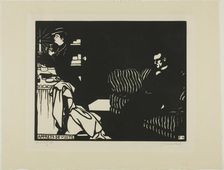 Getting Ready for a Visit, plate eight from Intimacies, 1898. Creator: Félix Vallotton