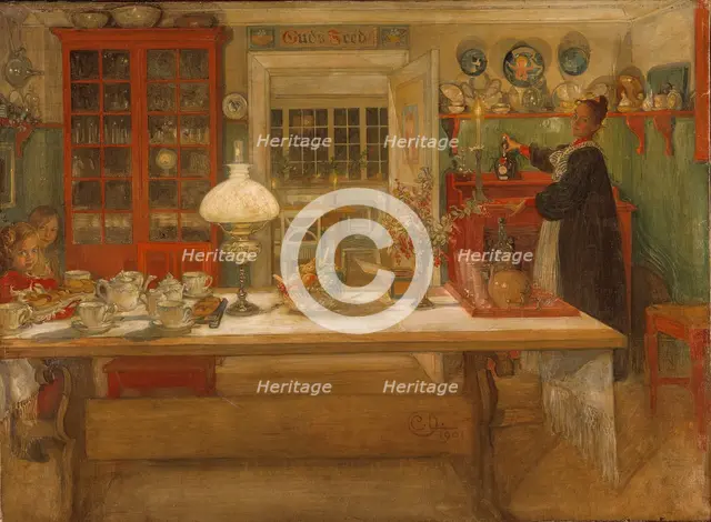 Getting Ready for a Game, 1901. Creator: Carl Larsson.