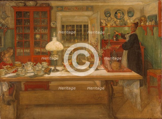 Getting Ready for a Game, 1901. Creator: Carl Larsson.