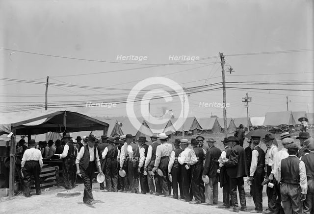 Gettysburg Reunion: G.A.R. & U.C.V. - Scenes at The Encampment, 1913. Creator: Harris & Ewing.