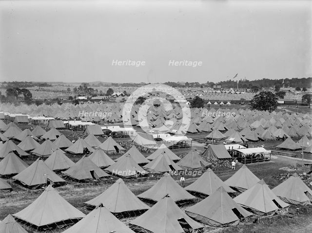 Gettysburg Reunion: G.A.R. & U.C.V. - Scenes at The Encampment, 1913. Creator: Harris & Ewing.