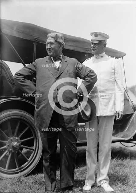 Gettysburg Reunion: G.A.R. & U.C.V. - Sec. Garrison And Col. Liggett, U.S.A., 1913. Creator: Harris & Ewing.
