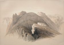 Gebil Hor. Mount Hor, from the Cliffs Encircling Petra, 1839. Creator: David Roberts (British, 1796-1864)