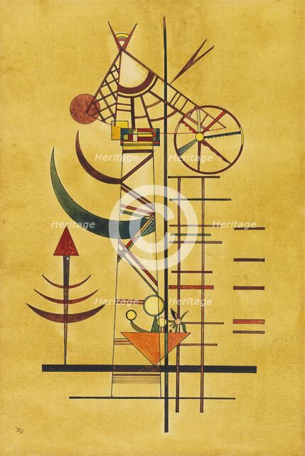 Gebogene Spitzen, 1927. Creator: Kandinsky, Wassily Vasilyevich (1866-1944).