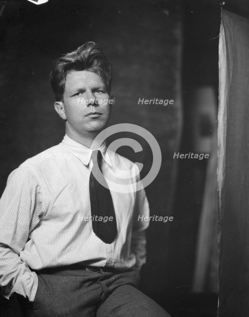 Geddes, Norman Bel, Mr., portrait photograph, 1925 Aug. 6. Creator: Arnold Genthe.