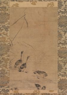 Geese and Reeds, late 14th century. Creator: Unknown