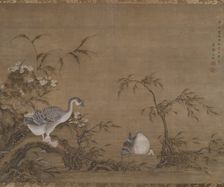 Geese on a Riverbank, Qing dynasty (1644-1911), 1750. Creator: Shen Kai