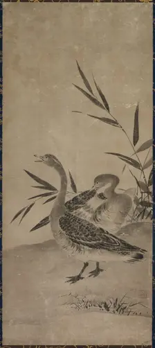 Geese, Muromachi period, 1392-1573. Creator: Soami (Japanese, d. 1525), circle of