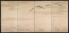 Geese, Reeds and Water, 1800s. Creator: Yamamoto Baiitsu (Japanese, 1783-1856)