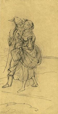 Gefährliche Frage mid-late 19th century, (c1924). Creator: Carl Spitzweg