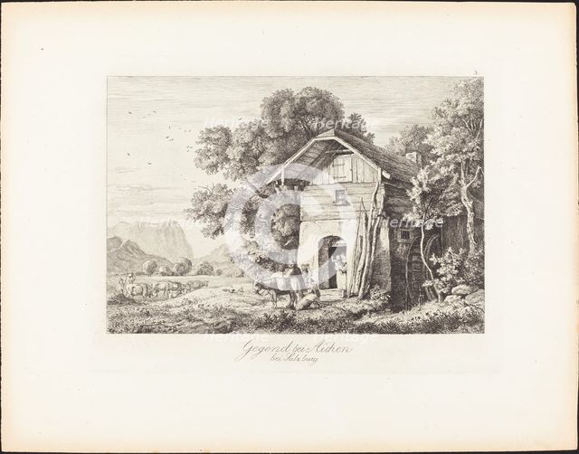 Gegend bei Aichen bei Salzburg (The Region near Aichen near Salzburg), 1830. Creator: Ludwig Richter.
